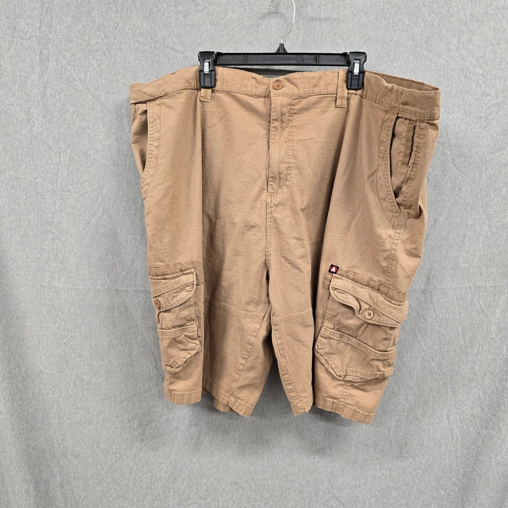 Airwalk Mens Tan Ripstop Cargo Shorts Size 52 Khaki Skate Utility Pockets‎